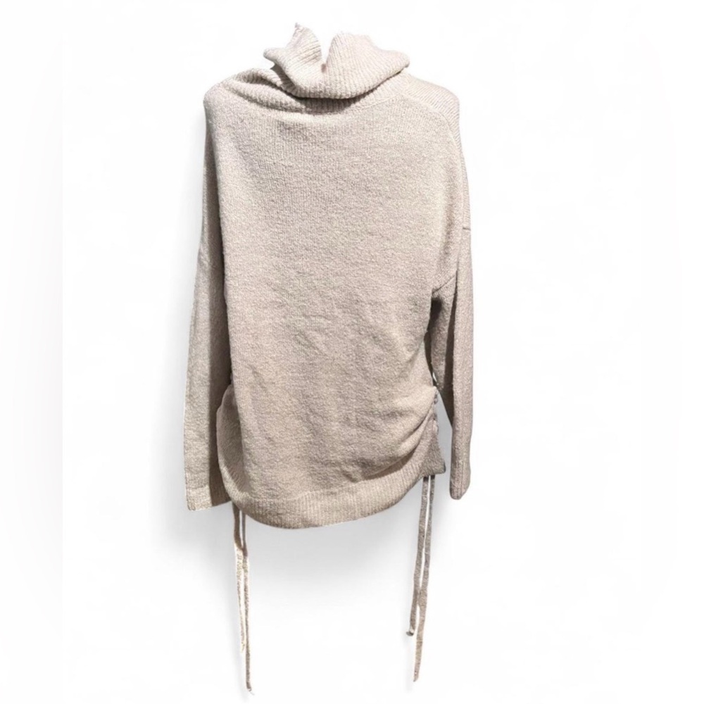 Debut Cozy Cream Cowl Neck Sweater with ties size M/L - Picture 2 of 7